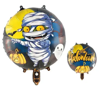 18 Inch Halloween Witch Pumpkin Skull Aluminum Film Balloon Decoration 50-Pack
