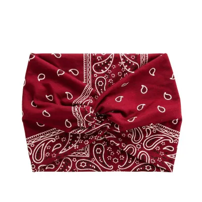 Women Simple Solid Color Elastic Knot Cross Yoga Sports Hair Band