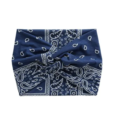 Women Simple Solid Color Elastic Knot Cross Yoga Sports Hair Band
