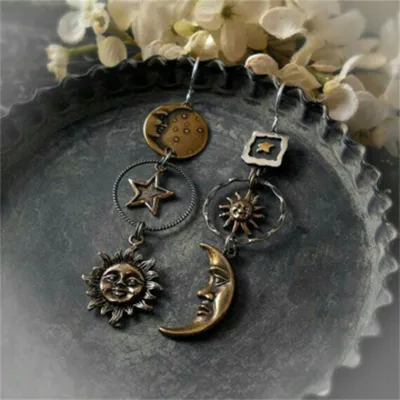 Gothic Halloween Evil Eye Punk Metal Earrings