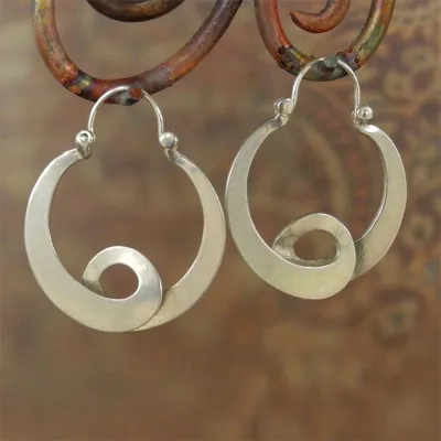 Gothic Halloween Evil Eye Punk Metal Earrings