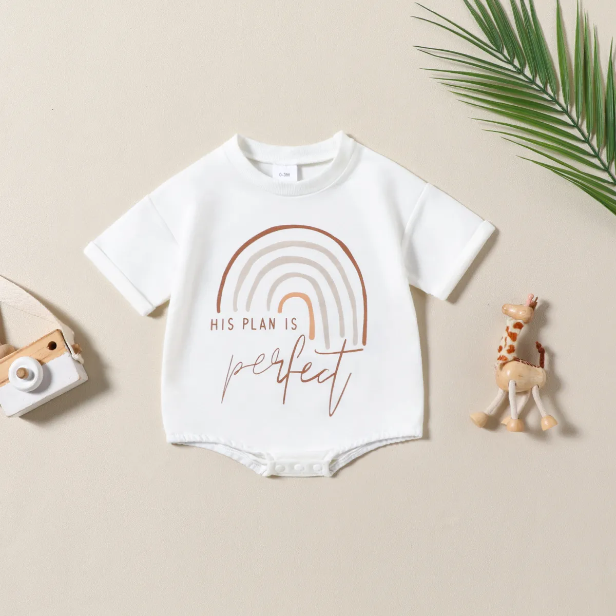 Kids Baby Boys Girls Summer Casual Cute Stripe Print Short Sleeve Romper with Hidden Button