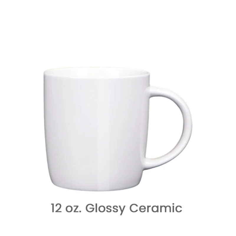 White Ceramic Mug Custom Logo Print