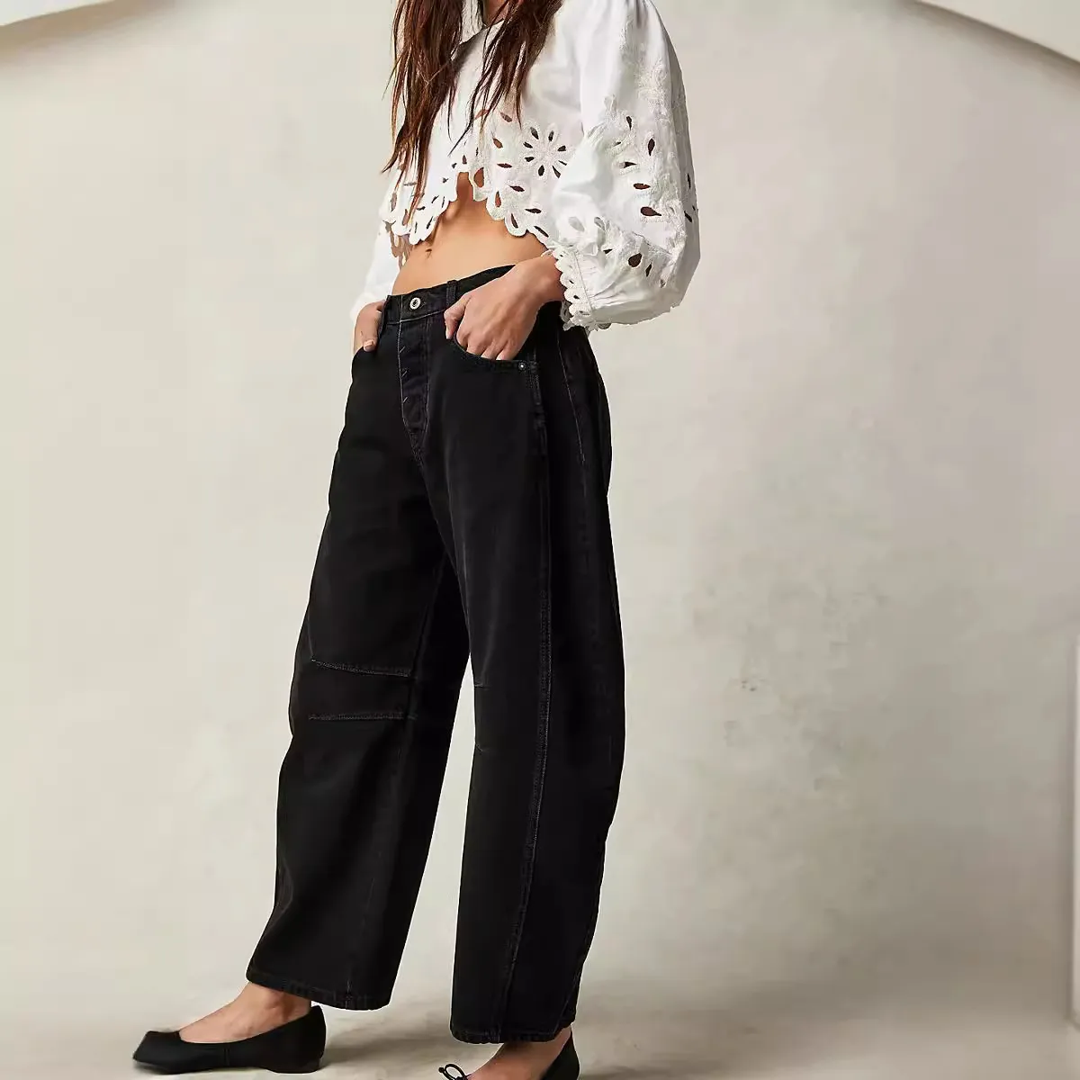 Women Casual Loose Micro-Type Jeans