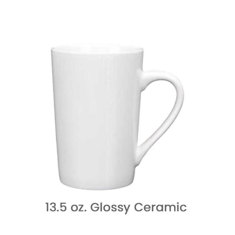 White Ceramic Mug Custom Logo Print