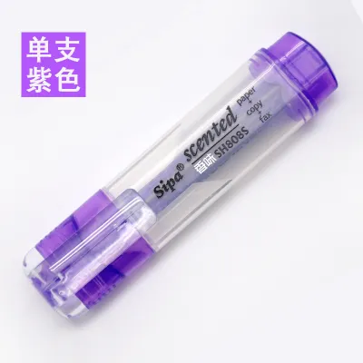 Fruit Scented 7-Color Marker Pen Highlighter Plastic Oblique Head