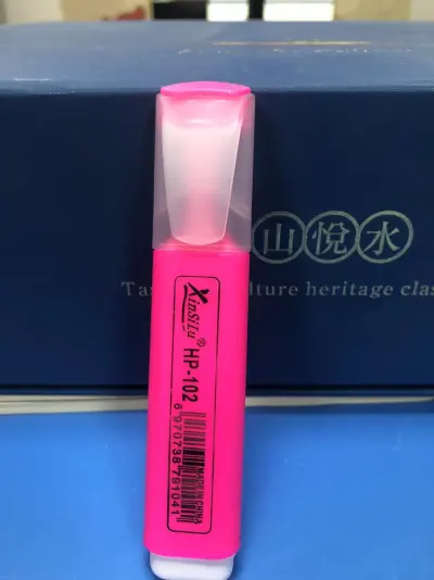 Fluorescent Flat Head Highlighter Marker Pen for Students
