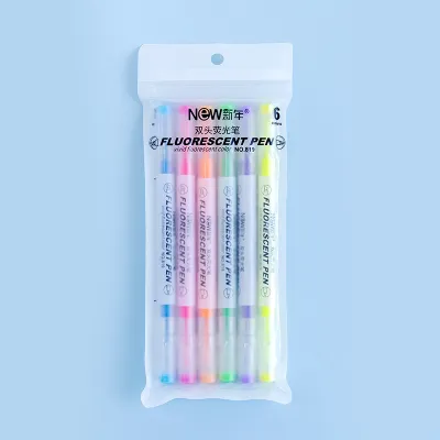Highlighter 6-Color Set Macaron Morandi Marker Note Scribing Pen