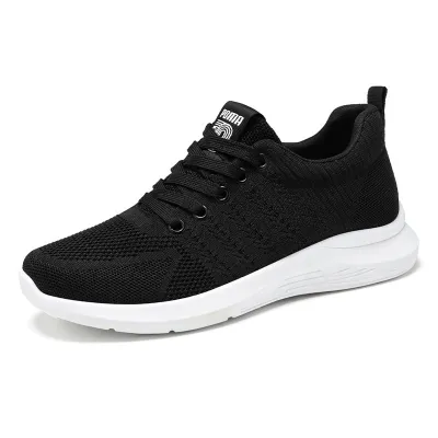 Men Fashion Casual Commuter Lace-Up Thick-Soled Mesh Sneakers