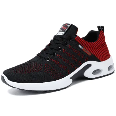 Men Fashion Casual Commuter Lace-Up Thick-Soled Mesh Sneakers