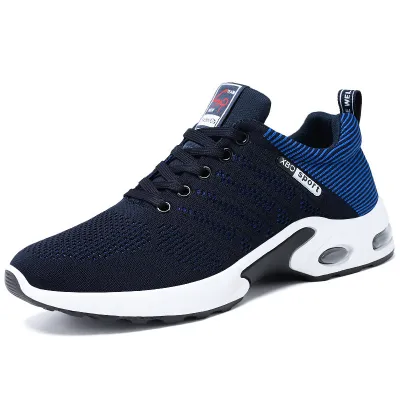 Men Fashion Casual Commuter Lace-Up Thick-Soled Mesh Sneakers