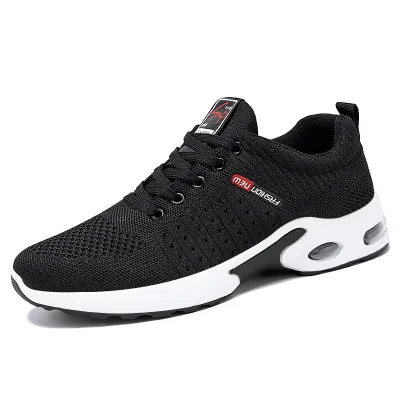 Men Fashion Casual Commuter Lace-Up Thick-Soled Mesh Sneakers