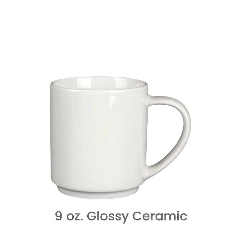 White Ceramic Mug Custom Logo Print