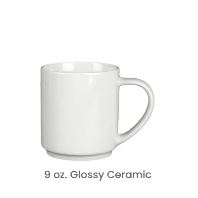 White Ceramic Mug Custom Logo Print