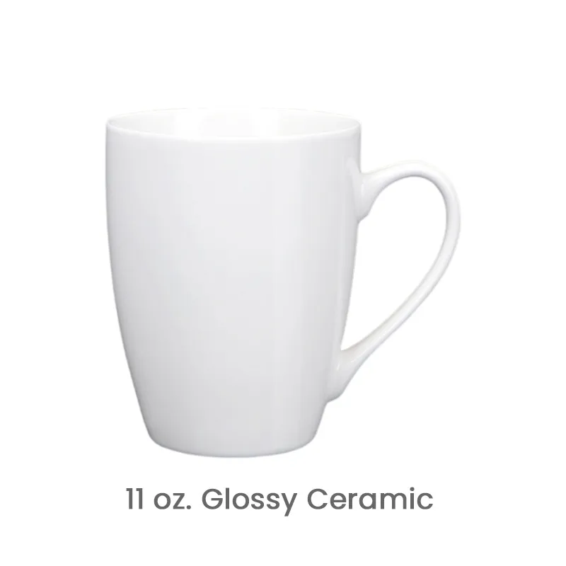 White Ceramic Mug Custom Logo Print