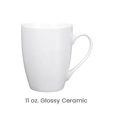 White Ceramic Mug Custom Logo Print