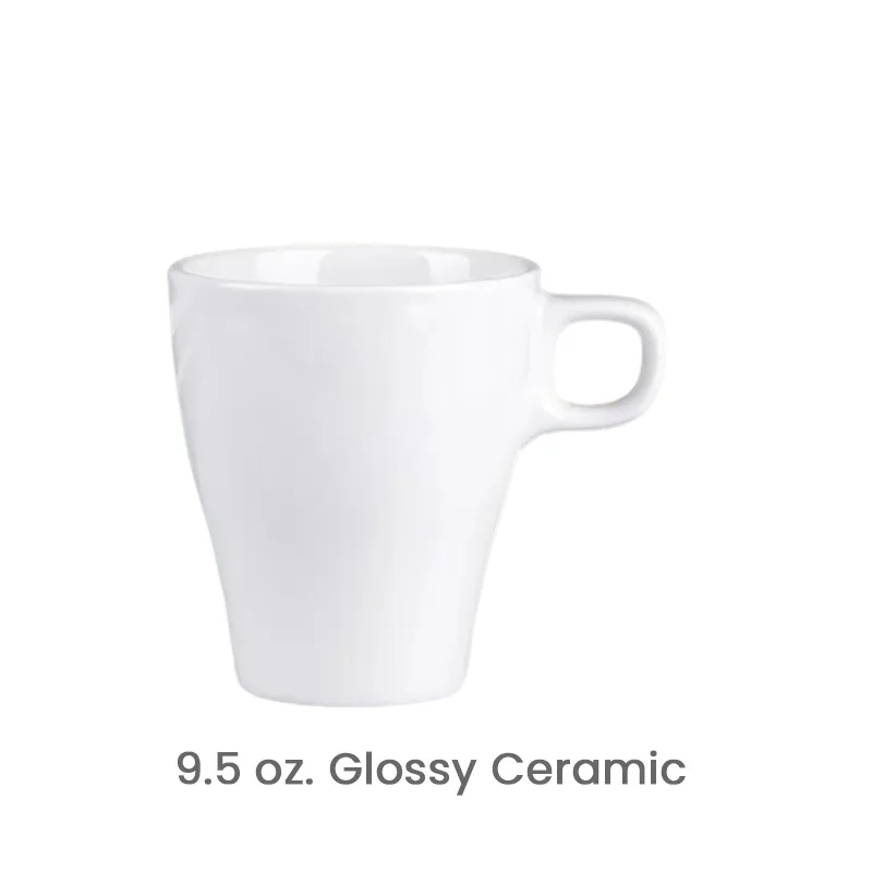 White Ceramic Mug Custom Logo Print