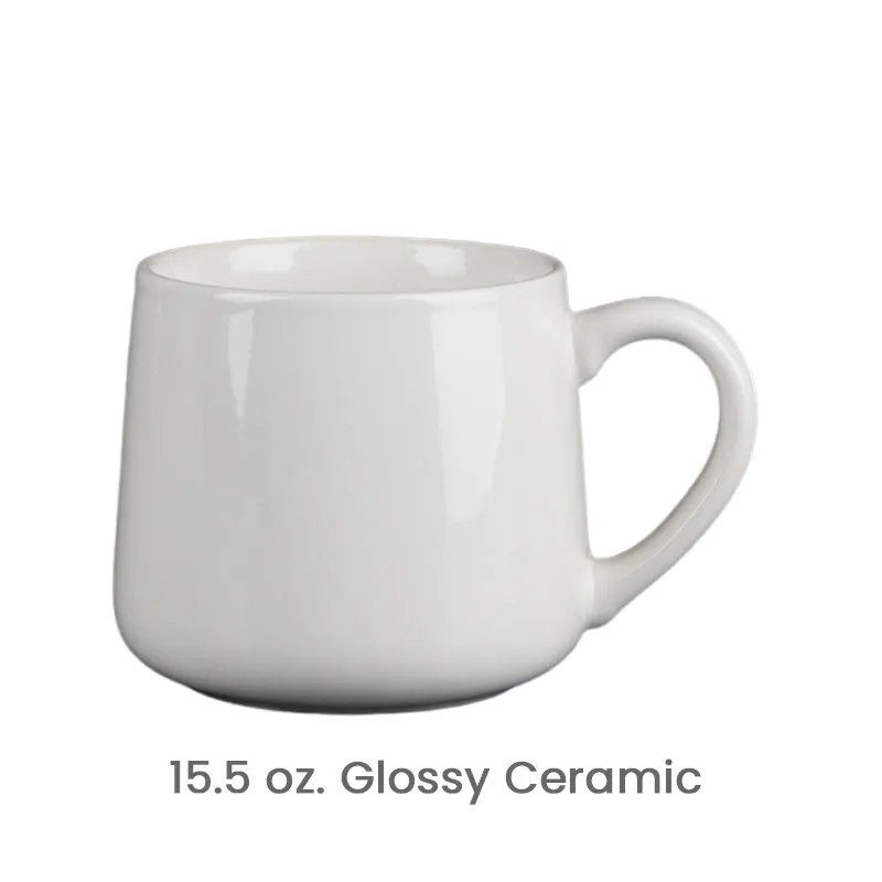 White Ceramic Mug Custom Logo Print