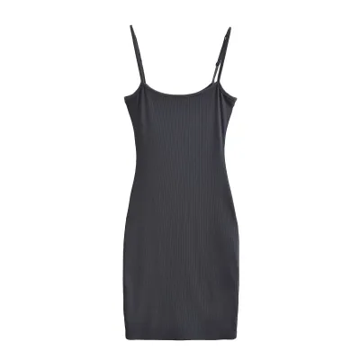 Women Stretch Bodycon Sundress - Slim Fit Cotton Spandex Sleeveless High Waist