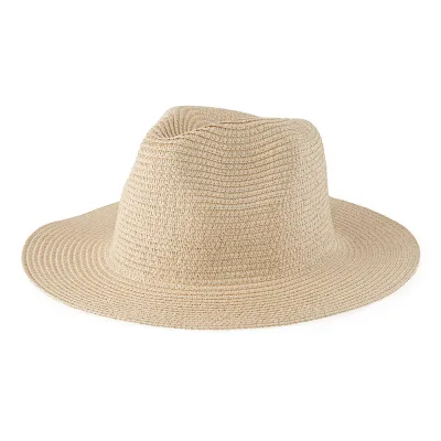 Women Fashion Solid Color Straw Woven Sunscreen Hat