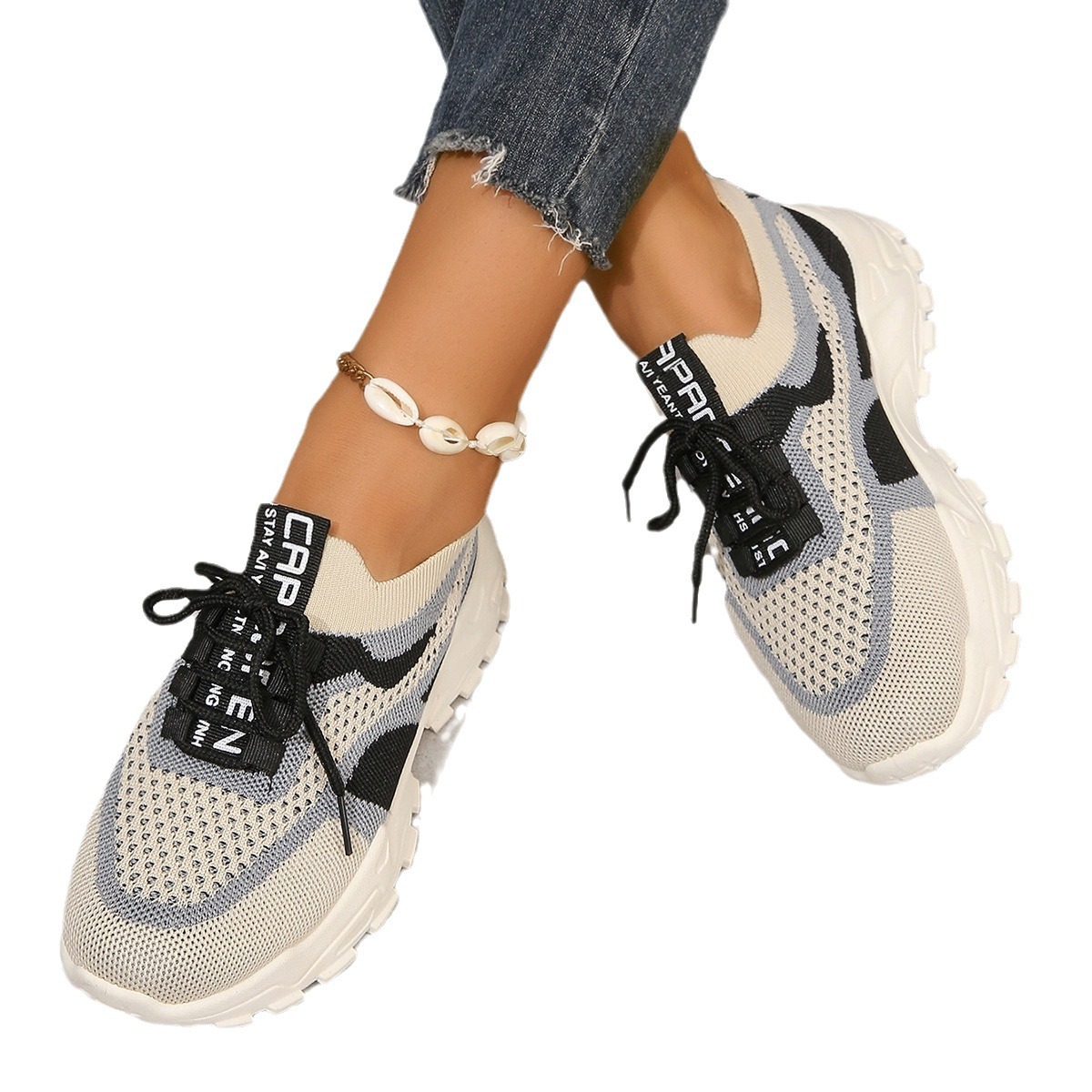 ◆OTZ SHOES◆ mesh bag FLOTFS2B10 Wholesale Women Fashion Casual Mesh Breathable Lace-Up Thick