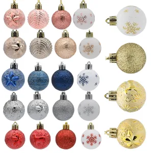 Christmas Decoration Ball Set 4Cm 30pcs Plastic Party Ornaments