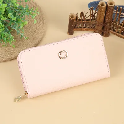 Women Urban Simplicity Large Capacity Zipper Long PU Leather Purses Bags