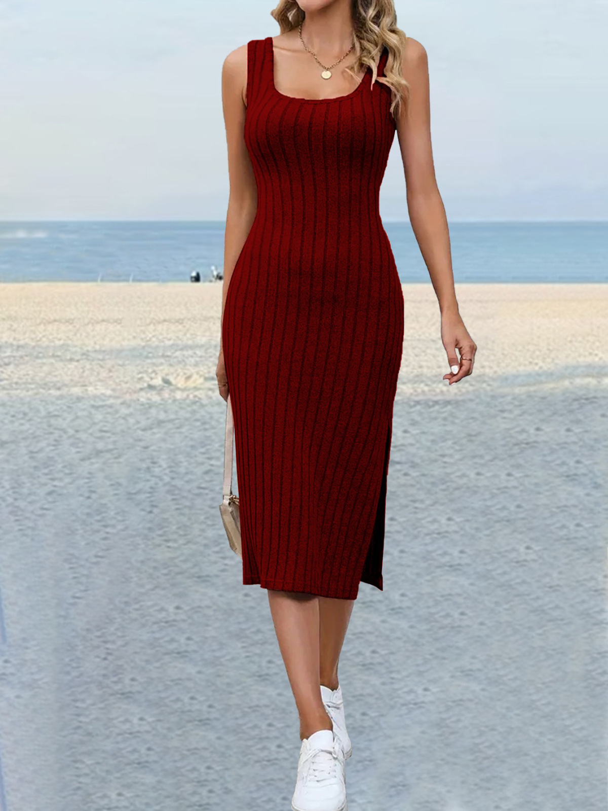 Wholesale Summer Women Fashion Sexy Square Collar Pit Strip