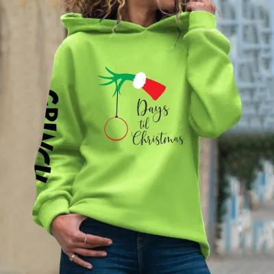 Christmas Women Creative Print Pullover Hoodie