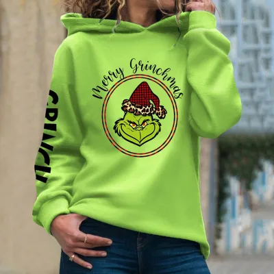 Christmas Women Creative Print Pullover Hoodie