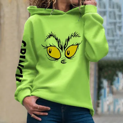 Christmas Women Creative Print Pullover Hoodie