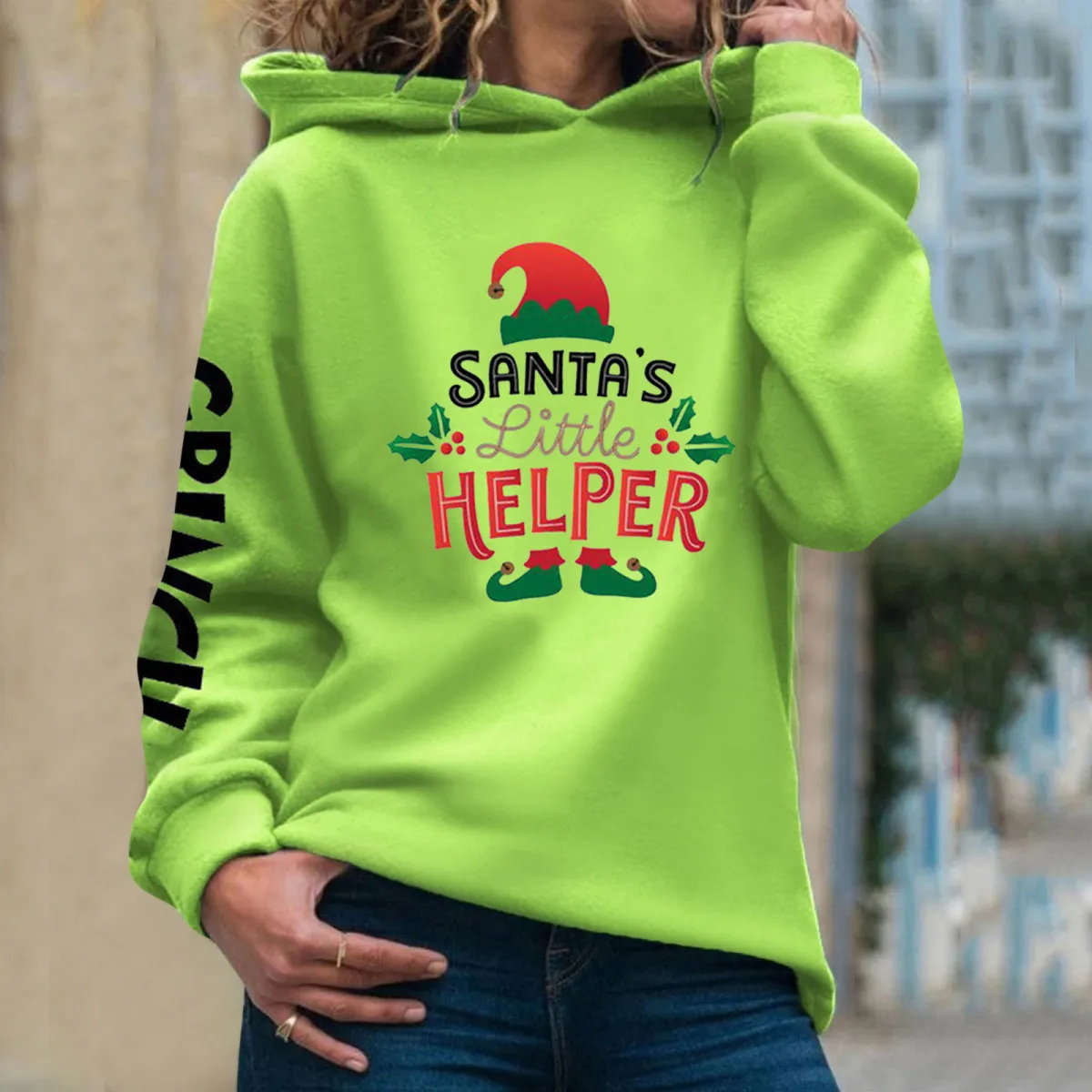 Christmas Women Creative Print Pullover Hoodie