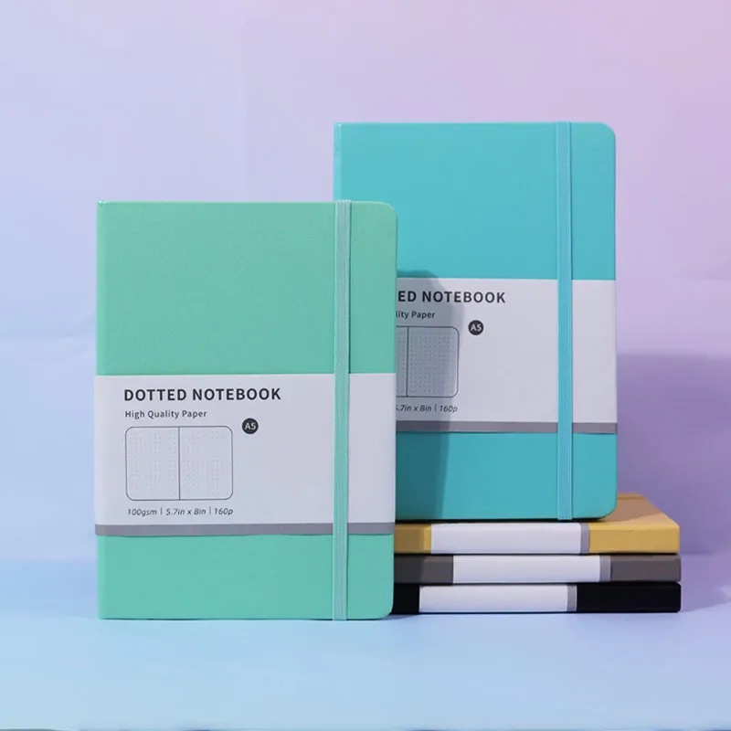 Macaron Imitation Leather Dot Matrix A5 Creative Trend Notepad Business Handbook Notebook