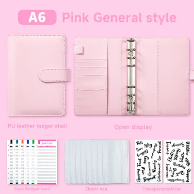 Loose-Leaf Notebook A6 Macaron Cash Budget Creative Hand Ledger Binder