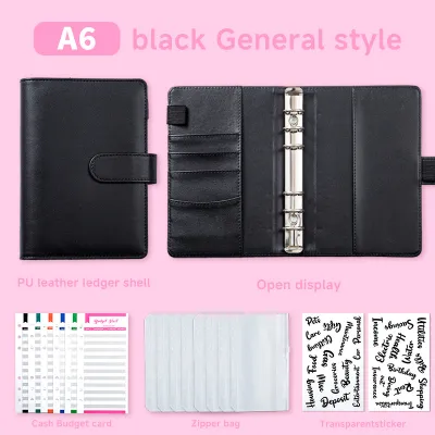 Loose-Leaf Notebook A6 Macaron Cash Budget Creative Hand Ledger Binder