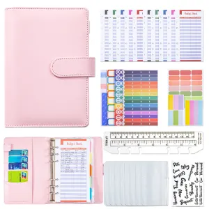 Loose-Leaf Notebook A6 Macaron Cash Budget Creative Hand Ledger Binder