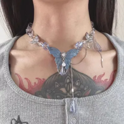 Women Vintage Gothic Punk Studded Leather Collar Necklace