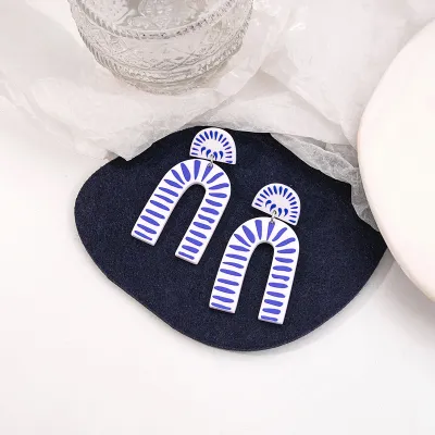 Women's Retro Geometric Acrylic Chinese Wind Earrings