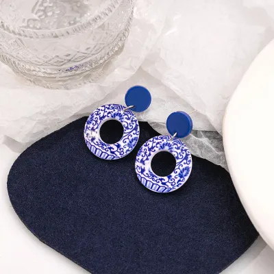 Women's Retro Geometric Acrylic Chinese Wind Earrings