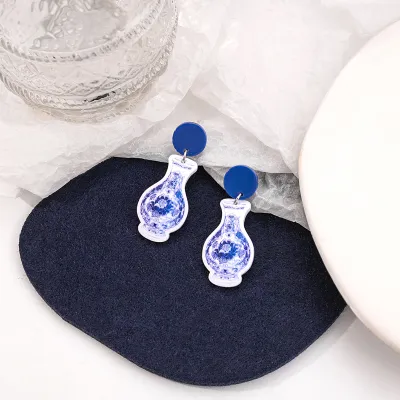 Women's Retro Geometric Acrylic Chinese Wind Earrings