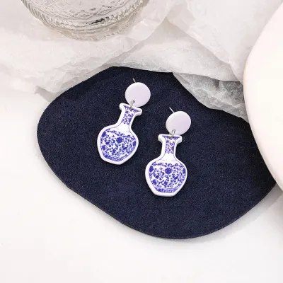 Women's Retro Geometric Acrylic Chinese Wind Earrings