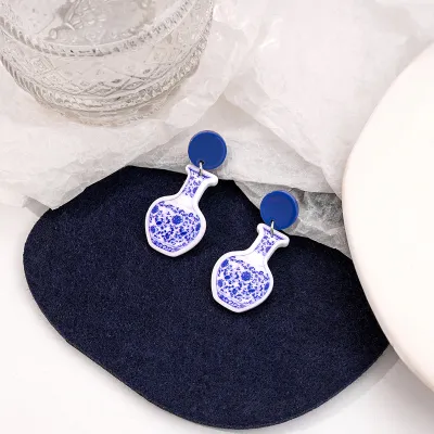 Women's Retro Geometric Acrylic Chinese Wind Earrings