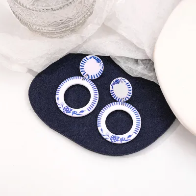 Women's Retro Geometric Acrylic Chinese Wind Earrings