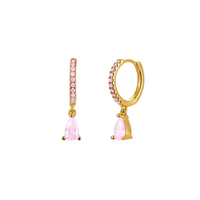 Women's Multicolor Zircon Diamond Geometric Earrings Copper Fashion Commuter