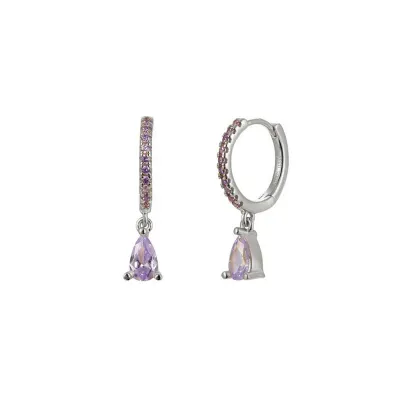 Women's Multicolor Zircon Diamond Geometric Earrings Copper Fashion Commuter