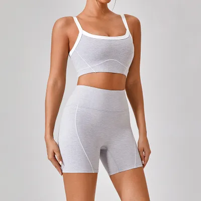 Athleisure Women Color Contrast Sports Two-Piece Set