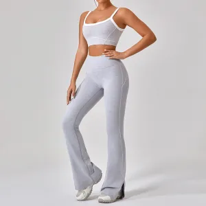 Women Color Contrast Sports Two-Piece Set