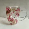 18 Double Glass Flower Cup 350Ml