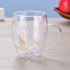 7 Double Glass Quicksand Cup 350Ml
