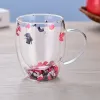 10 Double Glass Quicksand Cup 350Ml